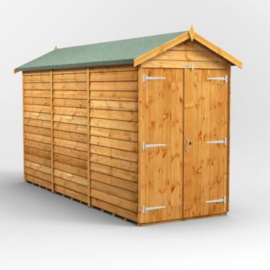 12x4 Overlap Windowless Apex Double Door EZI Shed