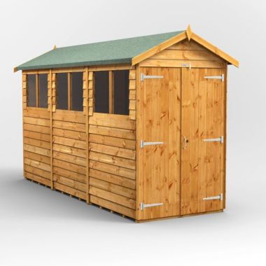 12x4 Overlap Apex Double Door EZI Shed