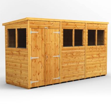 12x4 Pent Double Door EZI Shed