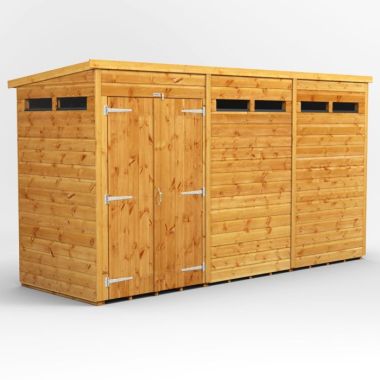 12x4 Pent Security Double Door EZI Shed