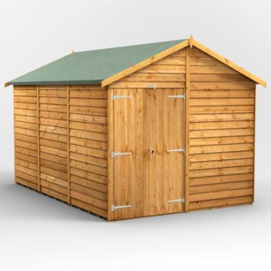 12x8 Overlap Windowless Apex Double Door EZI Shed