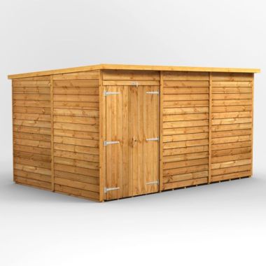 12x8 Overlap Windowless Pent Double Door EZI Shed