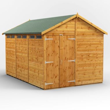 12x8 Apex Security Double Door EZI Shed