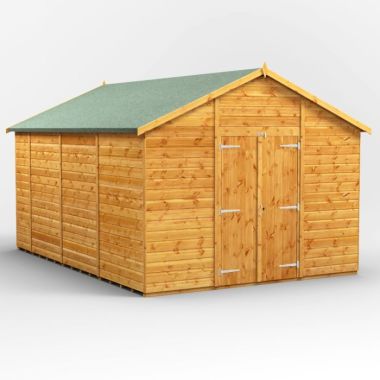 14x10 Windowless Apex Double Door EZI Shed