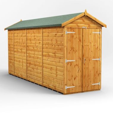 14x4 Windowless Apex Double Door EZI Shed