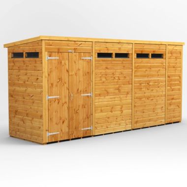 14x4 Pent Security Double Door EZI Shed