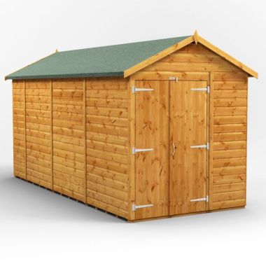 14x6 Windowless Apex Double Door EZI Shed