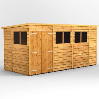 14x6 Overlap Pent Double Door EZI Shed