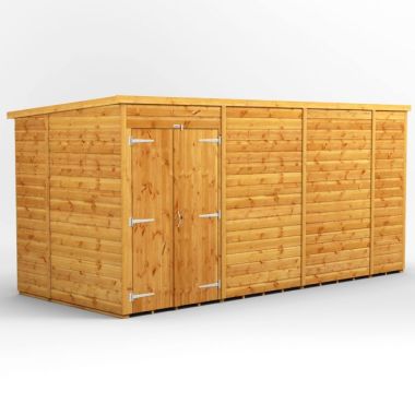 14x6 Windowless Pent Double Door EZI Shed