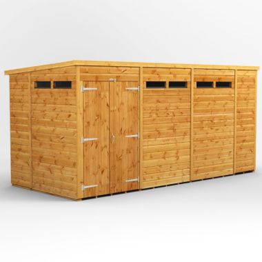 14x6 Pent Security Double Door EZI Shed