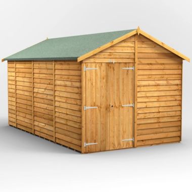 14x8 Overlap Windowless Apex Double Door EZI Shed