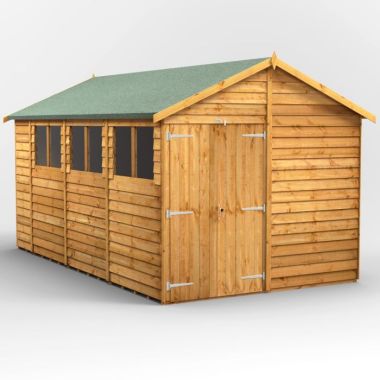 14x8 Overlap Apex Double Door EZI Shed