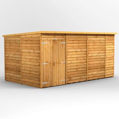 14x8 Overlap Windowless Pent Double Door EZI Shed