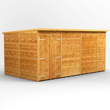 14x8 Windowless Pent Double Door EZI Shed