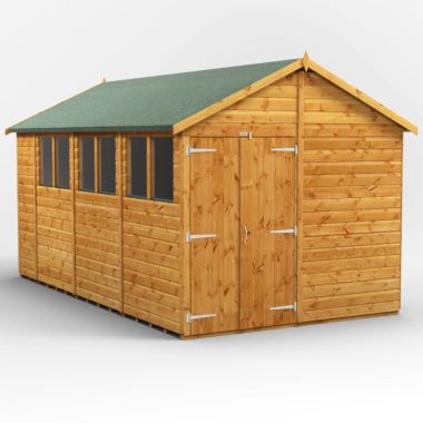 14x8 Apex Double Door EZI Shed