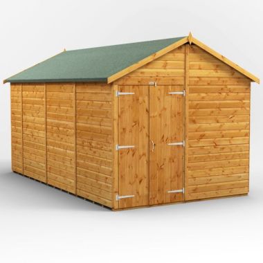 14x8 Windowless Apex Double Door EZI Shed