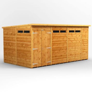 14x8 Pent Security Double Door EZI Shed