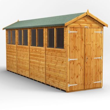 16x4 Apex Double Door EZI Shed
