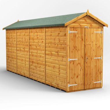 16x4 Windowless Apex Double Door EZI Shed