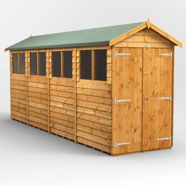 16x4 Overlap Apex Double Door EZI Shed