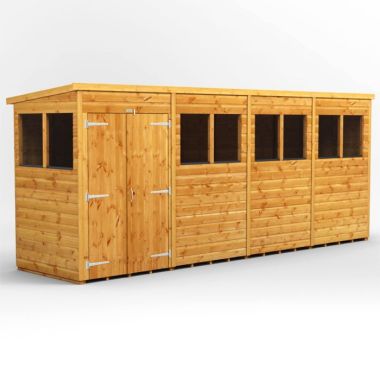 16x4 Pent Double Door EZI Shed