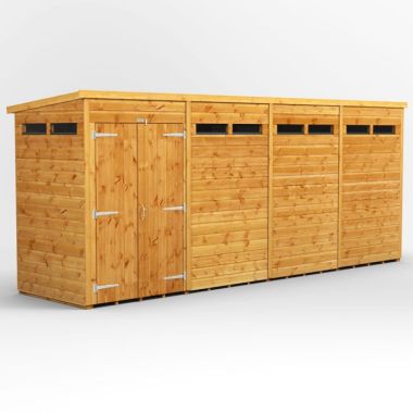 16x4 Pent Security Double Door EZI Shed