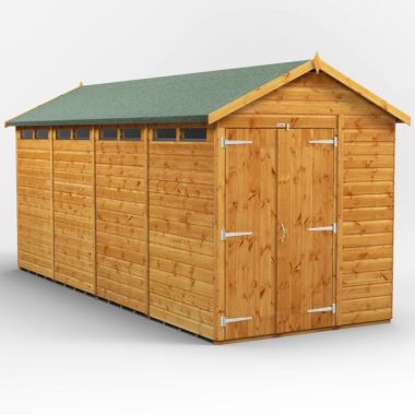 16x6 Apex Security Double Door EZI Shed