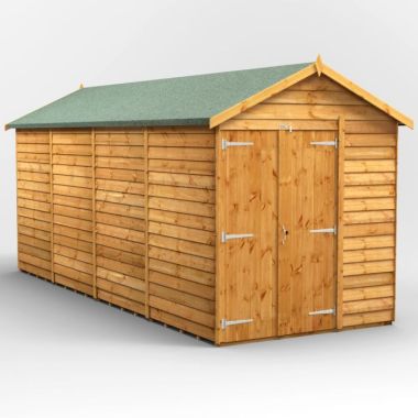 16x6 Overlap Windowless Apex Double Door EZI Shed