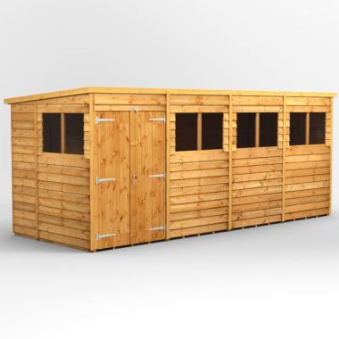 16x6 Overlap Pent Double Door EZI Shed