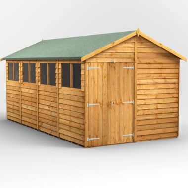 16x8 Overlap Apex Double Door EZI Shed