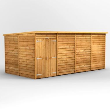 16x8 Overlap Windowless Pent Double Door EZI Shed