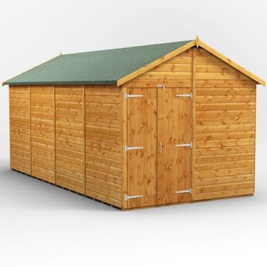 16x8 Windowless Apex Double Door EZI Shed
