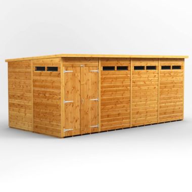 16x8 Pent Security Double Door EZI Shed