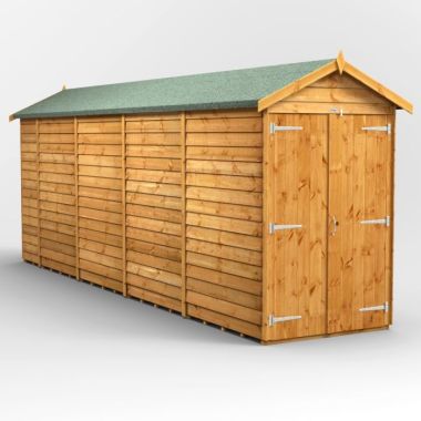 18x4 Overlap Windowless Apex Double Door EZI Shed