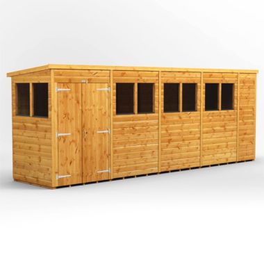 18x4 Pent Double Door EZI Shed