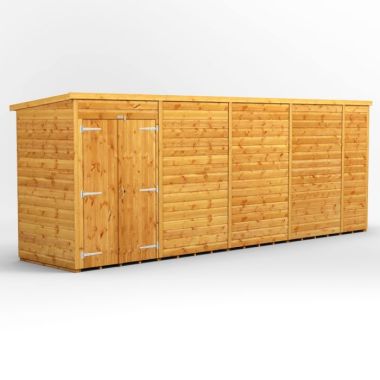 18x4 Windowless Pent Double Door EZI Shed
