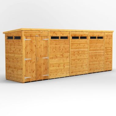 18x4 Pent Security Double Door EZI Shed