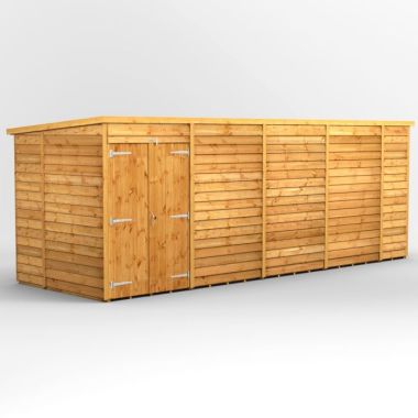 18x6 Overlap Windowless Pent Double Door EZI Shed