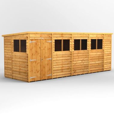18x6 Overlap Pent Double Door EZI Shed