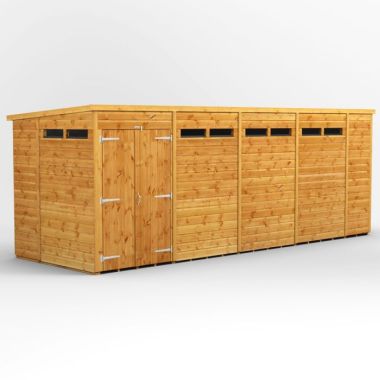 18x6 Pent Security Double Door EZI Shed