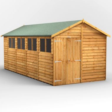 18x8 Overlap Apex Double Door EZI Shed
