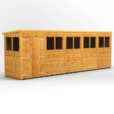 20x4 Pent Double Door EZI Shed