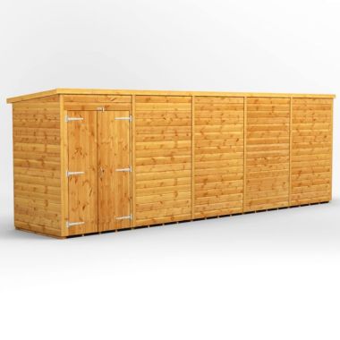 20x4 Windowless Pent Double Door EZI Shed