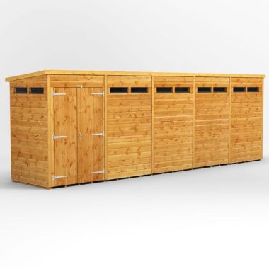 20x4 Pent Security Double Door EZI Shed
