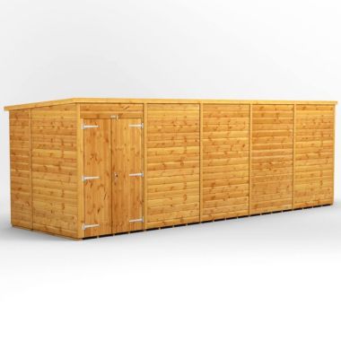 20x6 Windowless Pent Double Door EZI Shed