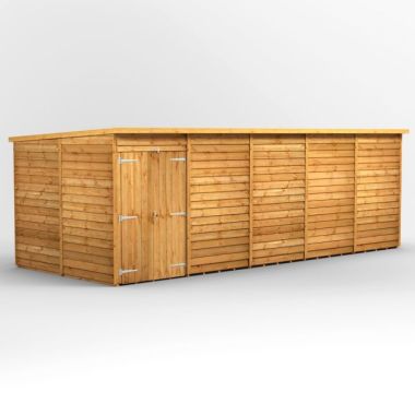 20x8 Overlap Windowless Pent Double Door EZI Shed