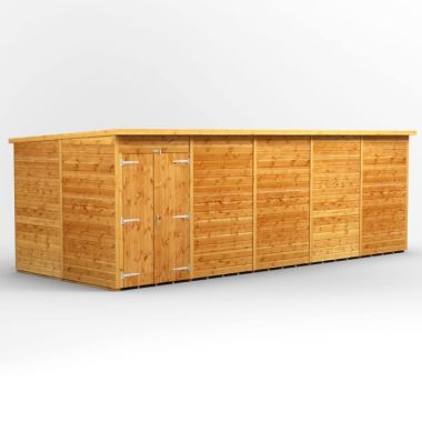20x8 Windowless Pent Double Door EZI Shed