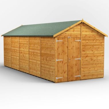 20x8 Windowless Apex Double Door EZI Shed