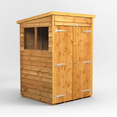 4x4 Overlap Pent Double Door EZI Shed