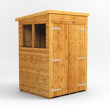 4x4 Pent Double Door EZI Shed